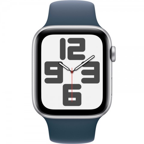 Часы Apple Watch SE 2023 44mm Silver Aluminum Case with Blue Sport Band-1