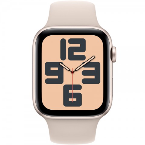 Apple Watch SE 2023 44mm Starlight Aluminum Case with Starlight Sport Band-1