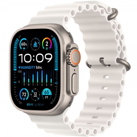 Часы Apple Watch Ultra 2 (GPS+Cellular) 49mm Titanium Case with Ocean Band White
