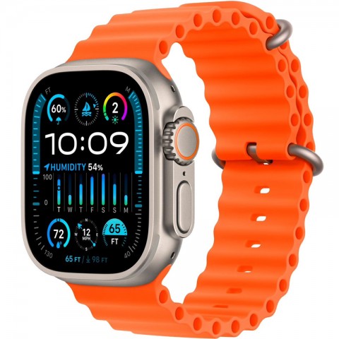 Часы Apple Watch Ultra 2 (GPS+Cellular) 49mm Titanium Case with Orange Ocean Band