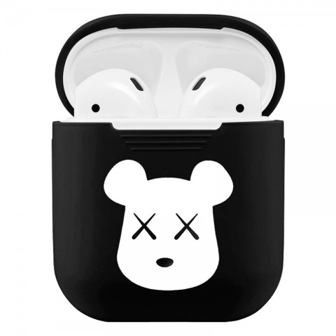 Чехол силиконовый с рисунком для AirPods, в ассортименте-1