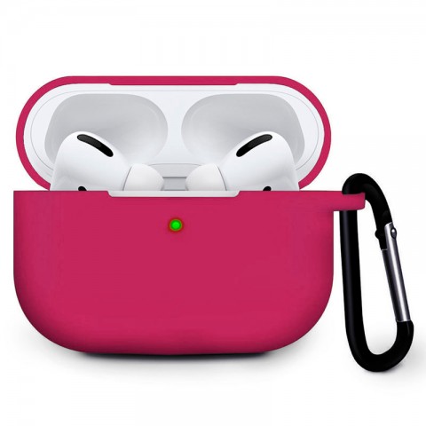 Чехол силиконовый плотный с карабином для AirPods Pro, каркаде