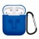 Чехол силиконовый плотный с карабином для AirPods, синий