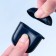 Чехол TPU имитация "Карбон" для AirPods, с карабином, синий