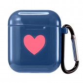 Чехол силиконовый "Сердце" для AirPods, тёмно-синий Чехол силиконовый "Сердце" для AirPods, тёмно-синий