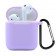 Чехол силиконовый плотный с карабином для AirPods, сиреневый