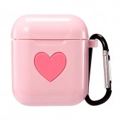 Чехол силиконовый "Сердце" для AirPods, розовый Чехол силиконовый "Сердце" для AirPods, розовый