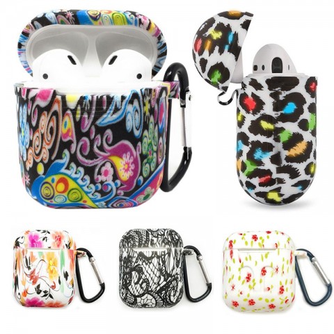 Чехол TPU c рисунком для AirPods, "Принт"