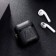 Чехол TPU-кожа для AirPods, черный