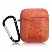 Чехол TPU-кожа для AirPods, светло-коричневый Чехол TPU-кожа для AirPods, светло-коричневый