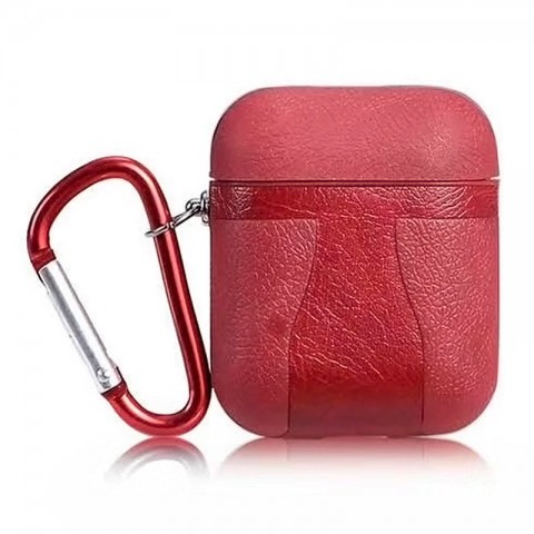 Чехол TPU-кожа для AirPods, красный