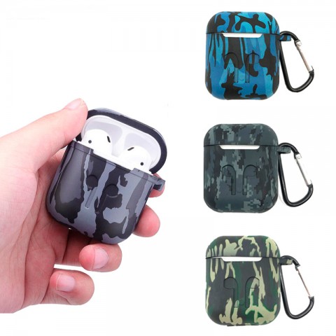 Чехол TPU c рисунком для AirPods, "Хаки"-1