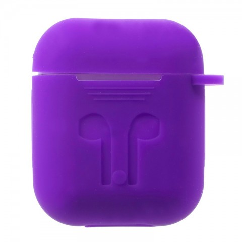Чехол силиконовый для AirPods, фиолетовый