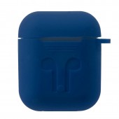Чехол силиконовый для AirPods, синий Чехол силиконовый для AirPods, синий