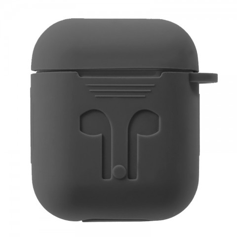 Чехол силиконовый для AirPods, темно-серый