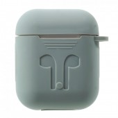 Чехол силиконовый для AirPods, серый Чехол силиконовый для AirPods, серый