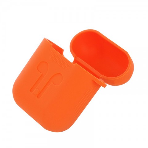 Чехол силиконовый для AirPods, оранжевый-1