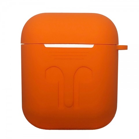 Чехол силиконовый для AirPods, оранжевый