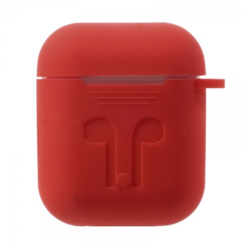 Чехол силиконовый для AirPods, красный