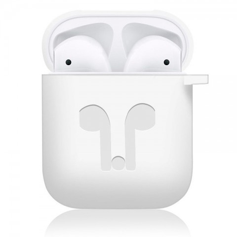 Чехол силиконовый для AirPods, белый-1