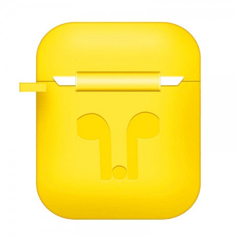 Чехол силиконовый для AirPods, желтый-1