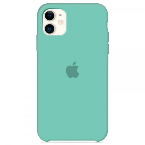 Силиконовый чехол для iPhone 11, светло-бирюзовый