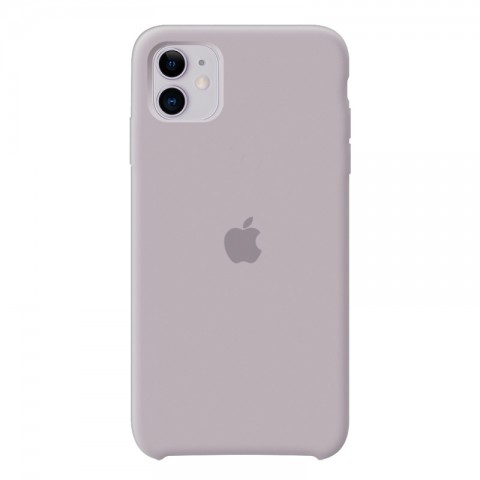 Силиконовый чехол для iPhone 11, серо-сиреневый