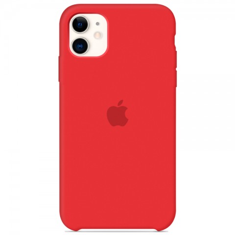 Силиконовый чехол для iPhone 11, красный