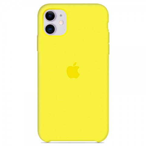 Силиконовый чехол для iPhone 11, светло-желтый