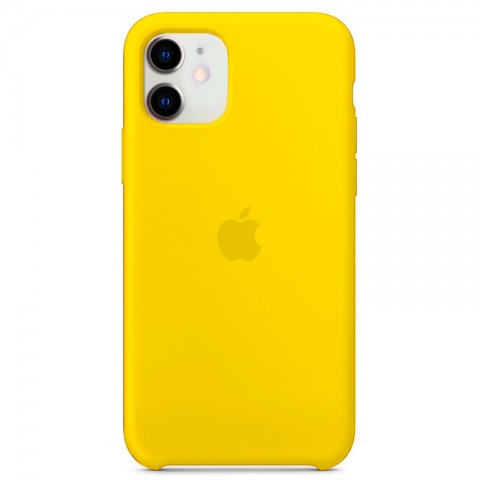 Силиконовый чехол для iPhone 11, ярко-желтый