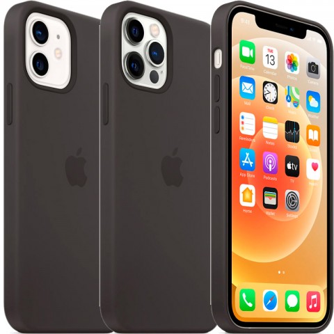 Силиконовый чехол MagSafe для iPhone 12/12 Pro, черный-5