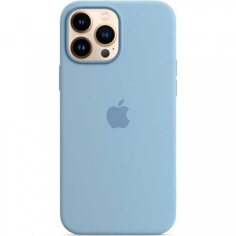Силиконовый чехол MagSafe для iPhone 13 Pro Max, Blue Fog-1