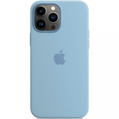 Силиконовый чехол MagSafe для iPhone 13 Pro Max, Blue Fog-3