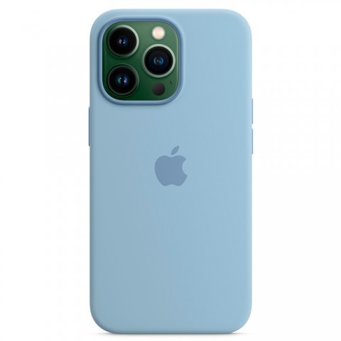 Силиконовый чехол MagSafe для iPhone 13 Pro, Blue Fog-4