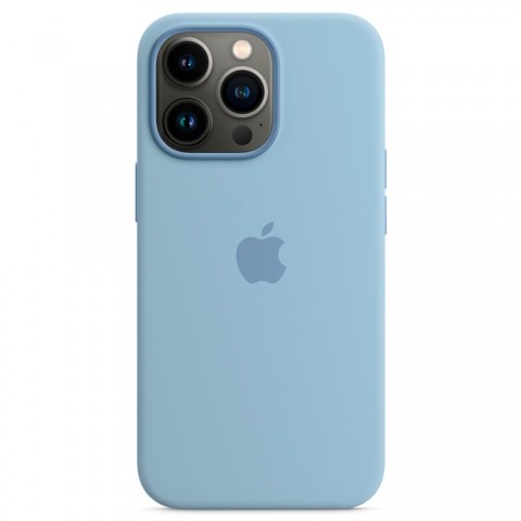 Силиконовый чехол MagSafe для iPhone 13 Pro, Blue Fog-1