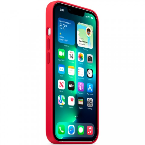 Силиконовый чехол MagSafe для iPhone 13 Pro, Red-6