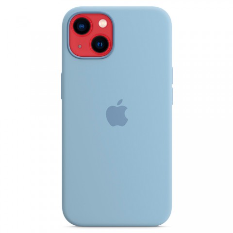 Силиконовый чехол MagSafe для iPhone 13, Blue Fog-4