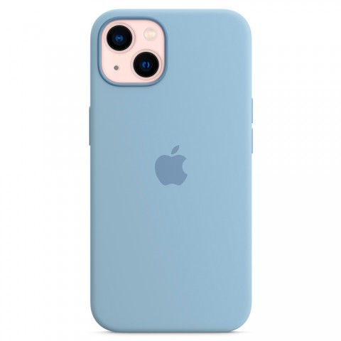 Силиконовый чехол MagSafe для iPhone 13, Blue Fog-3