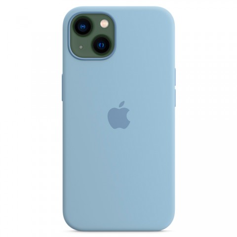 Силиконовый чехол MagSafe для iPhone 13, Blue Fog-5