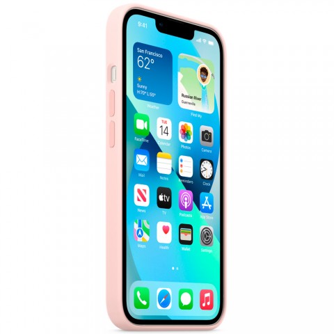 Силиконовый чехол MagSafe для iPhone 13, Chalk Pink-7
