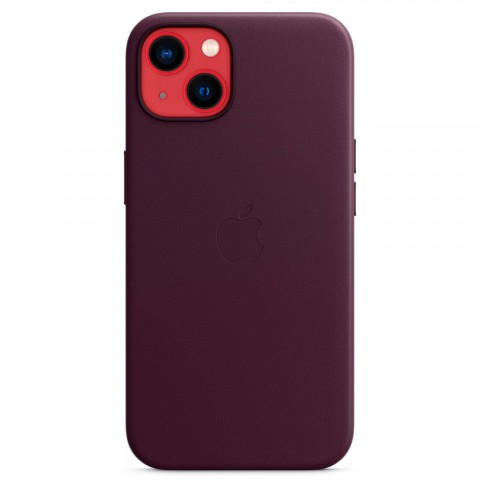 Кожаный чехол MagSafe для iPhone 13, Dark Cherry