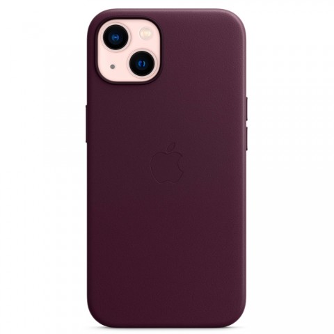 Кожаный чехол MagSafe для iPhone 13, Dark Cherry-6
