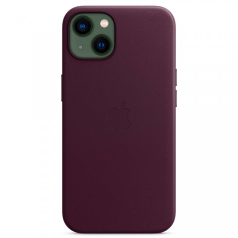 Кожаный чехол MagSafe для iPhone 13, Dark Cherry-7