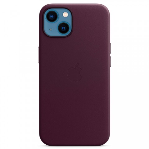 Кожаный чехол MagSafe для iPhone 13, Dark Cherry-5
