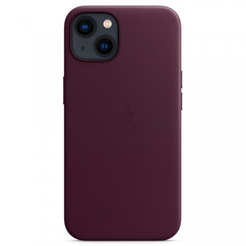 Кожаный чехол MagSafe для iPhone 13, Dark Cherry-4