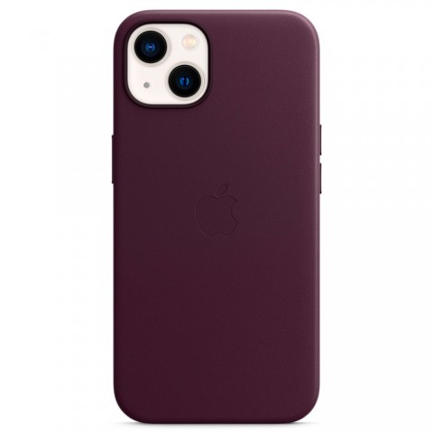 Кожаный чехол MagSafe для iPhone 13, Dark Cherry-3