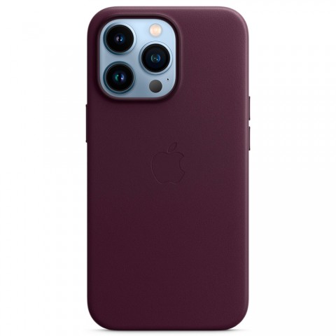 Кожаный чехол MagSafe для iPhone 13 Pro, Dark Cherry