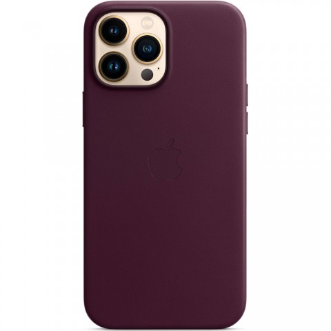 Кожаный чехол MagSafe для iPhone 13 Pro Max, Dark Cherry