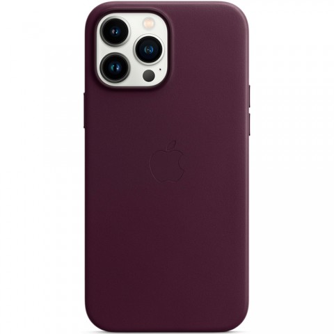 Кожаный чехол MagSafe для iPhone 13 Pro Max, Dark Cherry-2