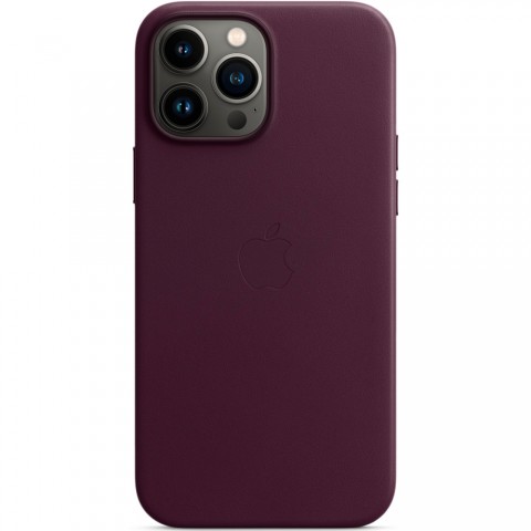 Кожаный чехол MagSafe для iPhone 13 Pro Max, Dark Cherry-3
